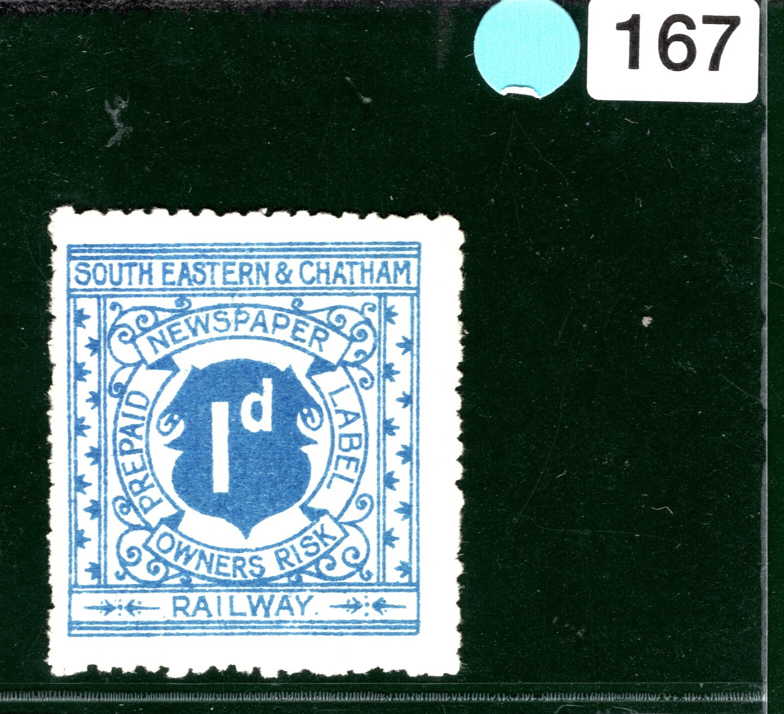 GB SOUTH EASTERN & CHATHAM RAILWAY Newspaper Stamp 1d *NO CONTROL* Mint SBW167 - Image 4