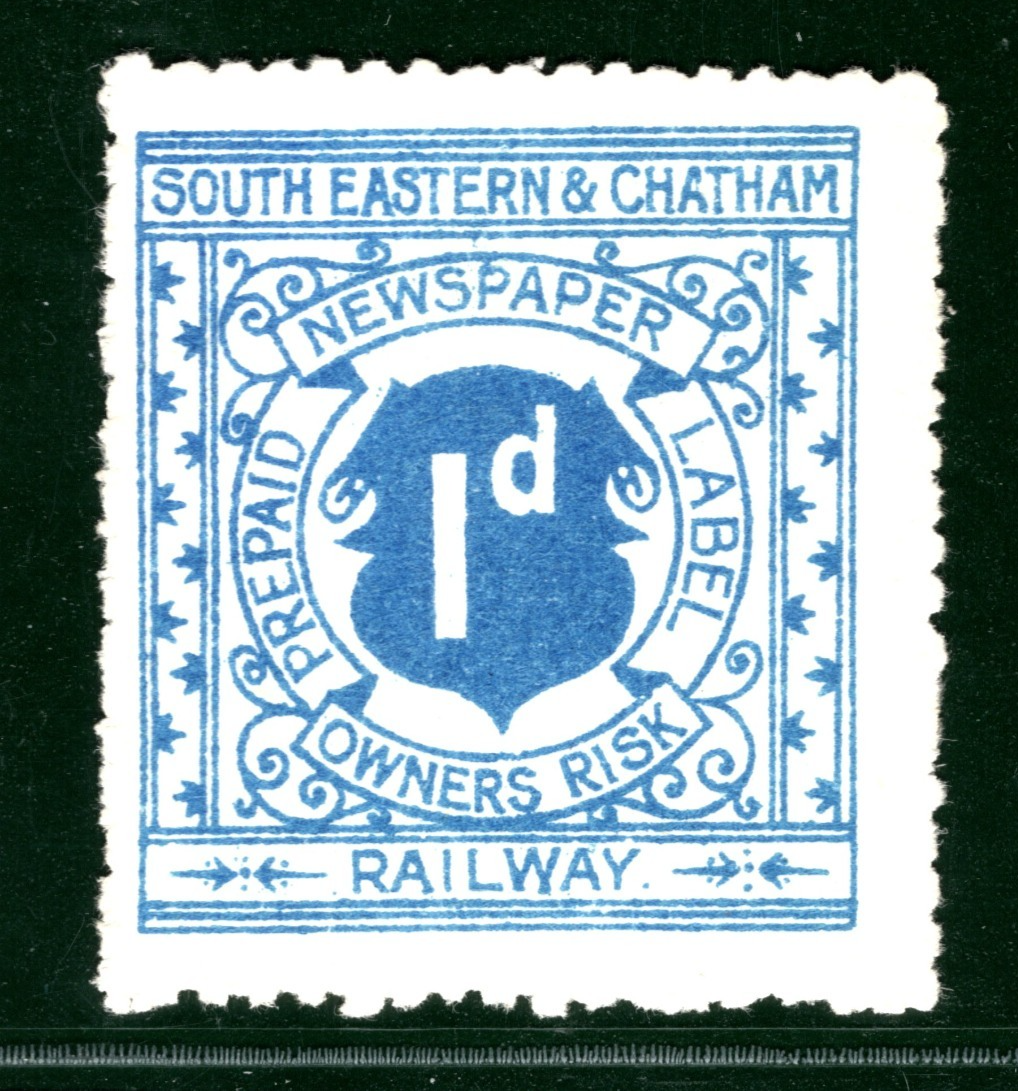 GB SOUTH EASTERN & CHATHAM RAILWAY Newspaper Stamp 1d *NO CONTROL* Mint SBW167 - Image 10