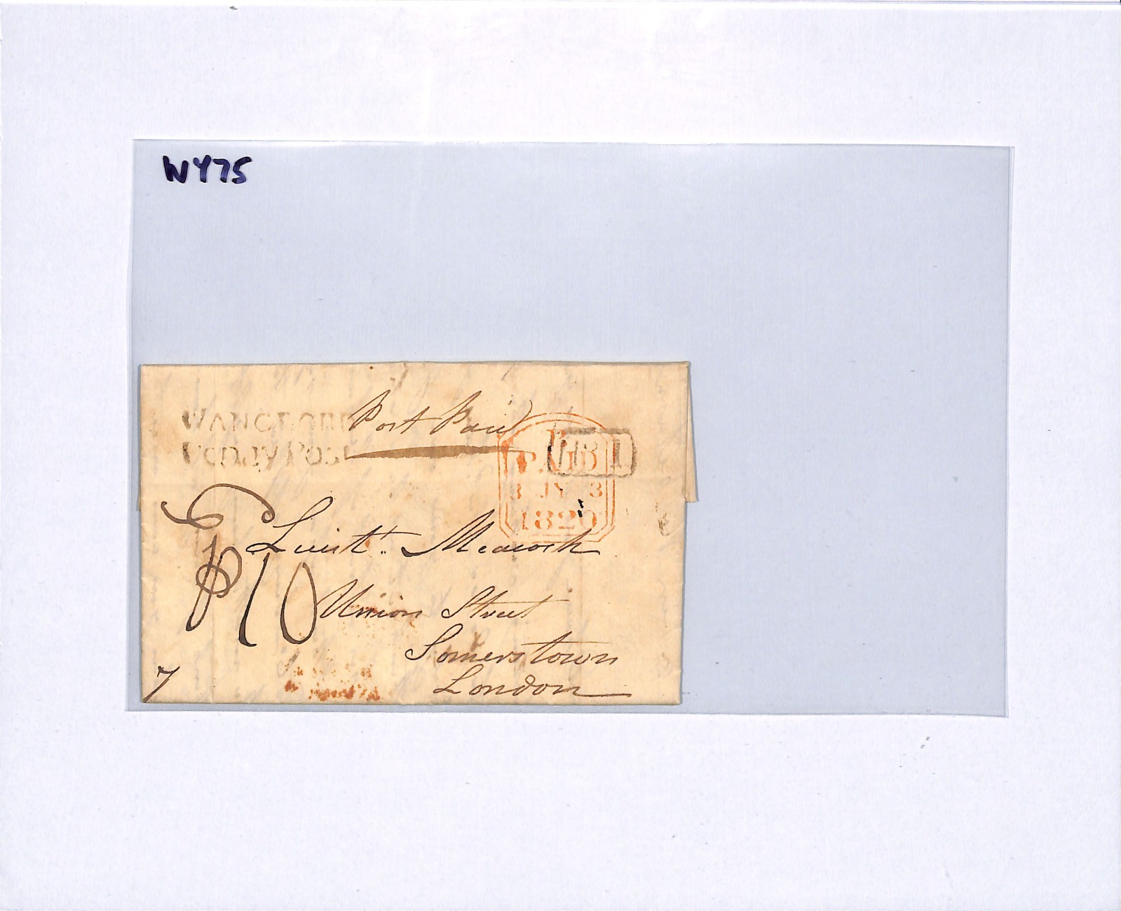 GB SUFFOLK Cover WANGFORD PENNY POST 1820 *Southwold* Letter No.1 RECEIVER WY75 - Image 11