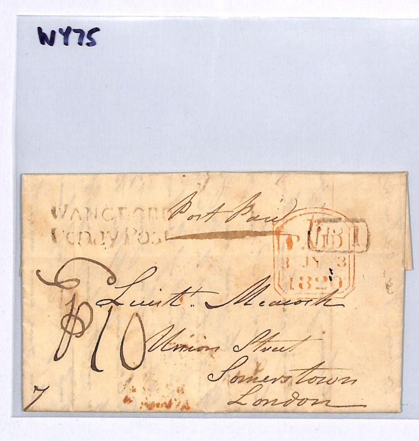 GB SUFFOLK Cover WANGFORD PENNY POST 1820 *Southwold* Letter No.1 RECEIVER WY75 - Image 8