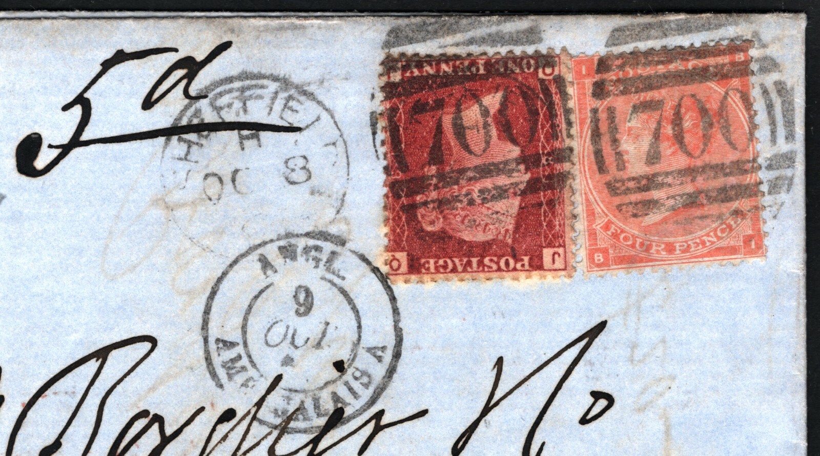 GB SWISS MAIL Cover 1866 France Railway Rare *WAGON AO MONT CENIS* Transit 385f - Image 8