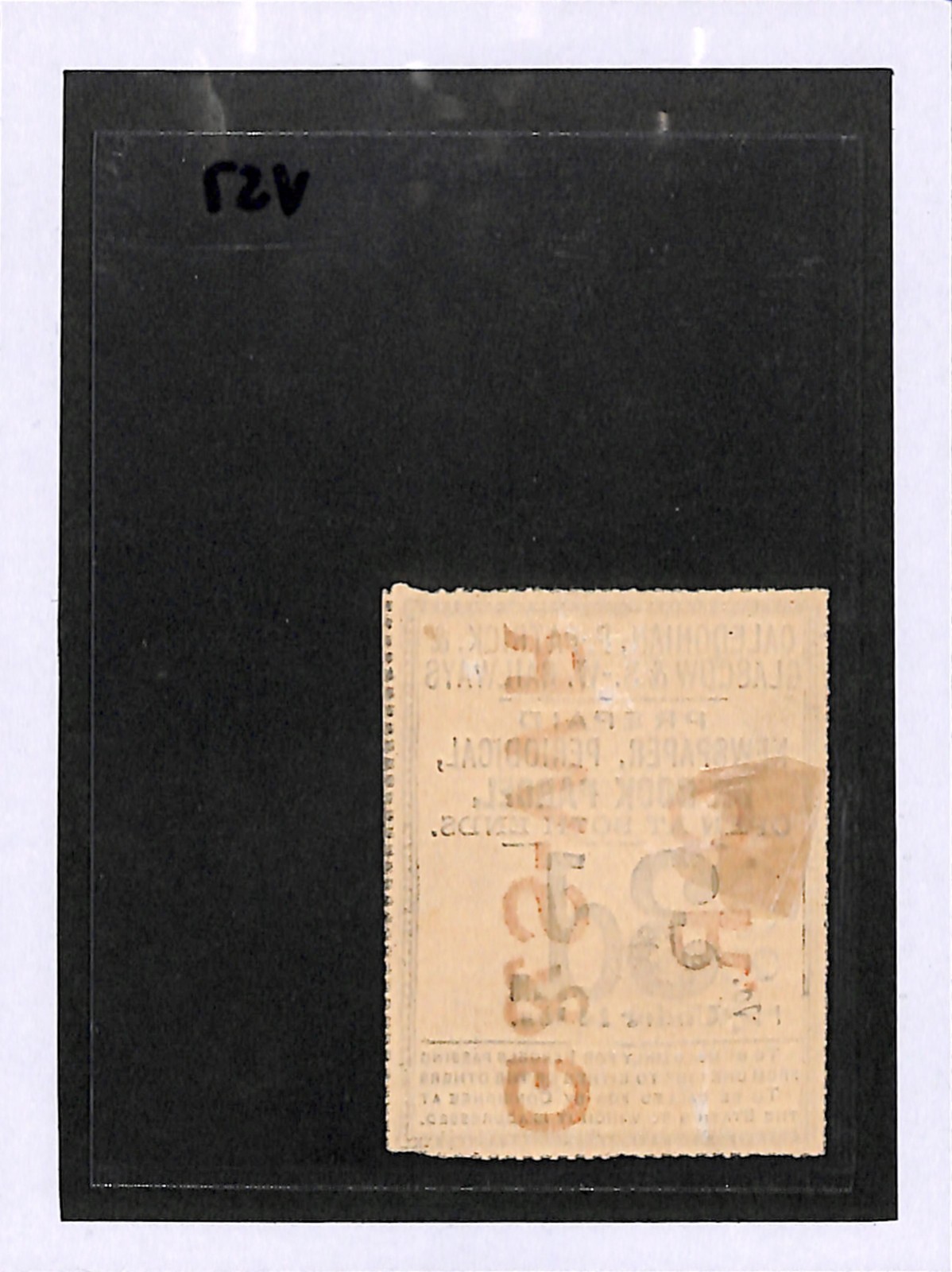 GB Scotland CALEDONIAN GSWR RAILWAY Newspaper Book Parcel Stamp 3d Mint MM VS7 - Image 5