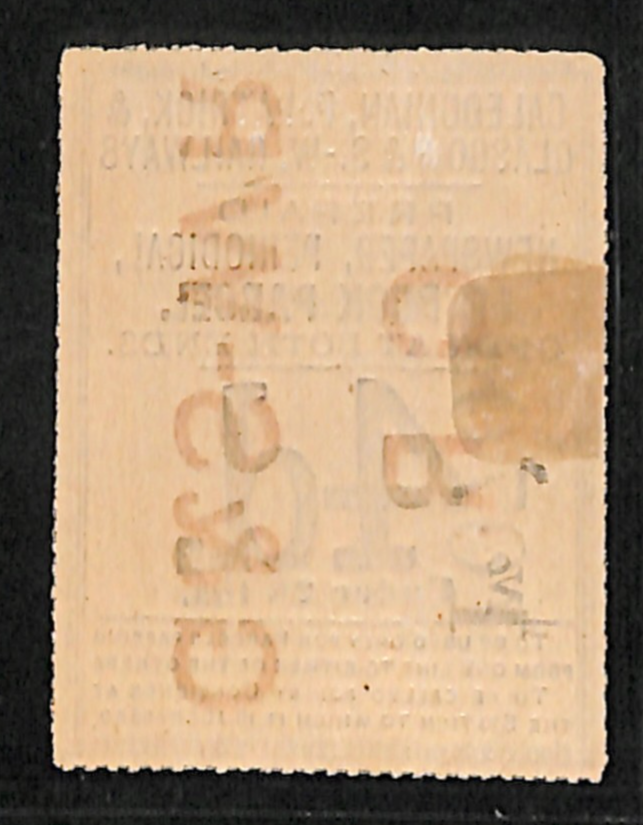 GB Scotland CALEDONIAN GSWR RAILWAY Newspaper Book Parcel Stamp 4d Mint MM VS6 - Image 3