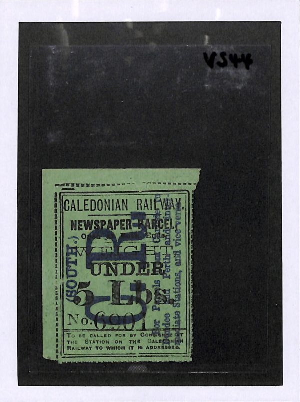 GB Scotland CALEDONIAN RAILWAY Newspaper Parcel Stamp *5lbs* Mint MNH Rare VS44 - Image 4