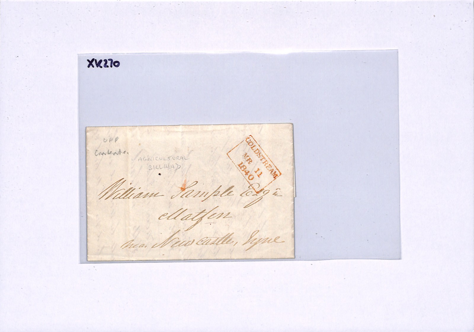 GB Scotland *COLDSTREAM* Cover UPP Mar 1840 Letter FARMING Fancy Billhead XK270 - Image 8