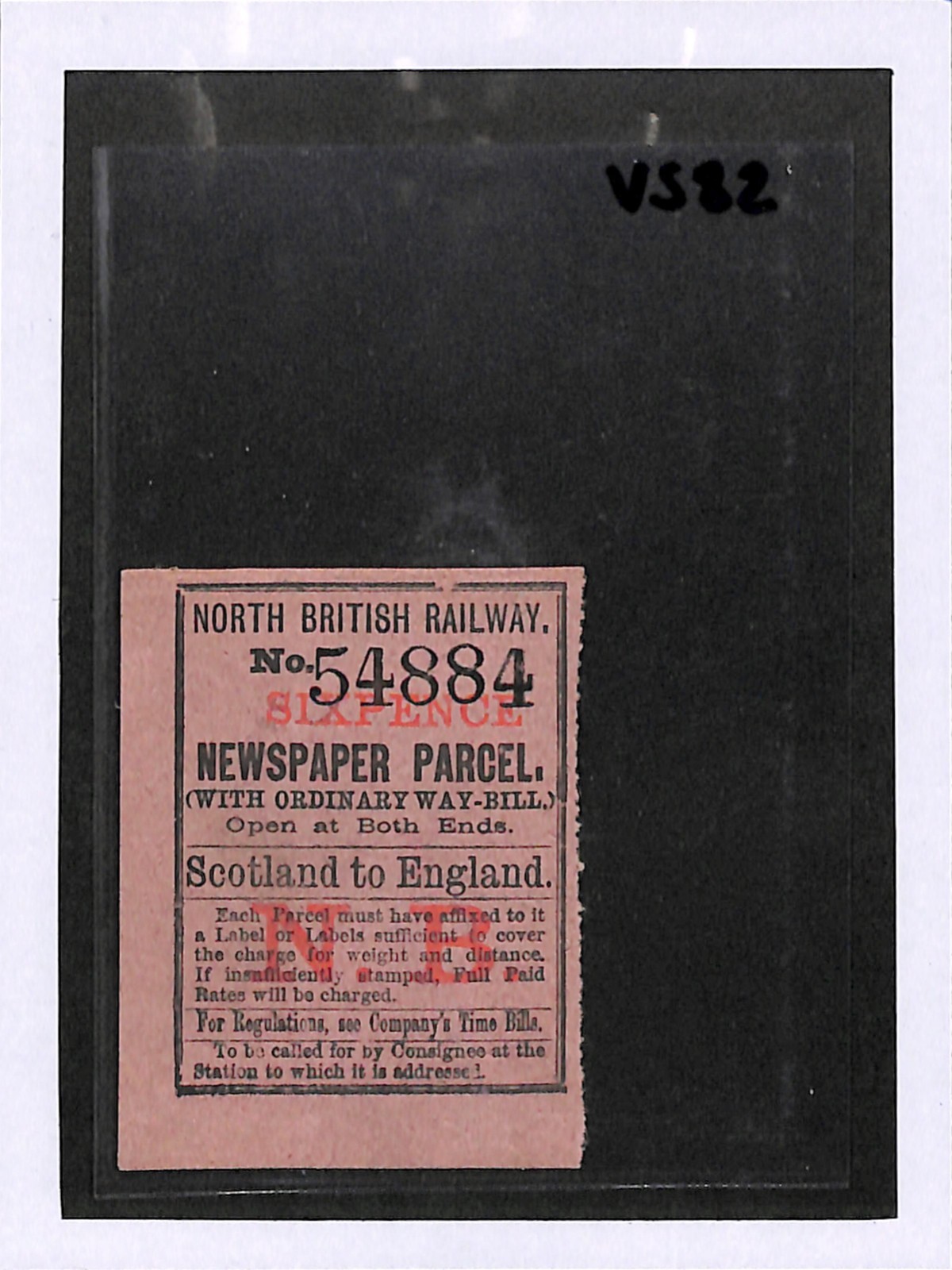 GB Scotland NORTH BRITISH RAILWAY Newspaper Parcel Stamp 6d NBR Mint MNG VS82 - Image 4