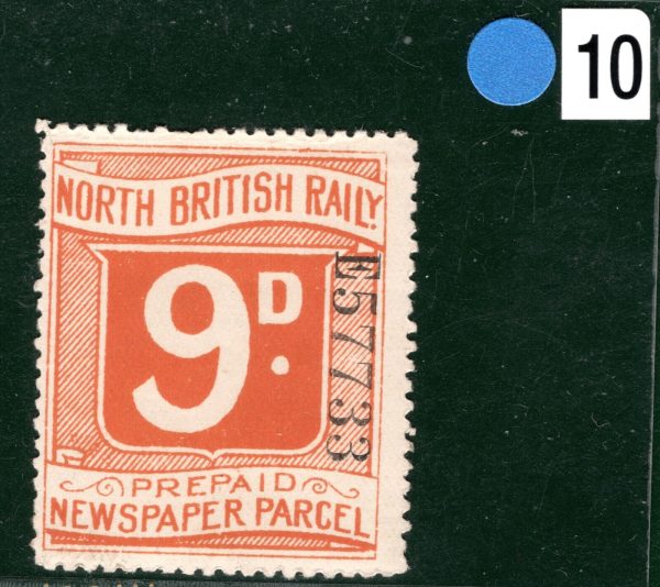 GB Scotland NORTH BRITISH RAILWAY Newspaper Parcel Stamp 9d NBR Mint BL2WHITE10 - Image 4