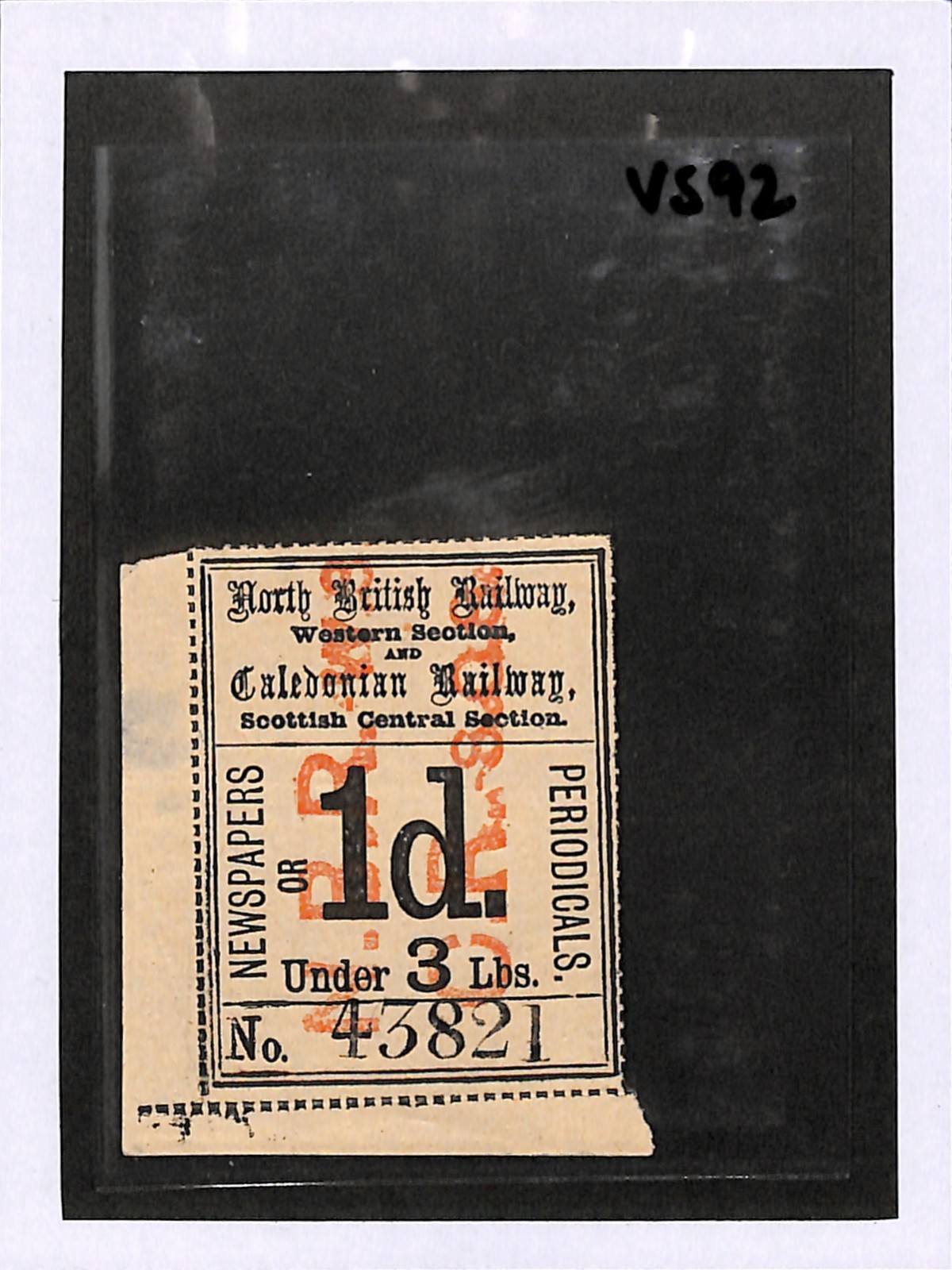 GB Scotland NORTH BRITISH/CALEDONIAN RAILWAY Newspaper Stamp 1d NBR Mint MM VS92 - Image 5