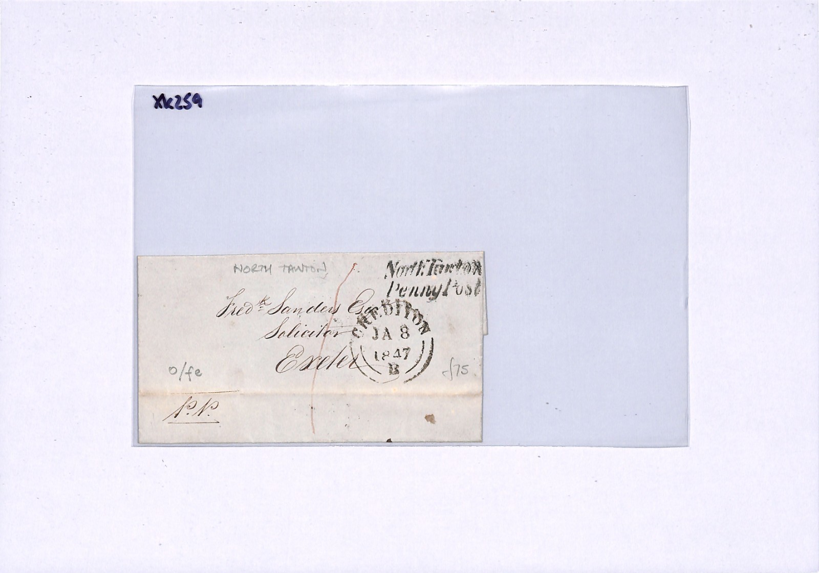 GB Somerset Cover NORTH TAWTON PENNY POST Exeter Crediton 1847{samwells}XK259 - Image 5