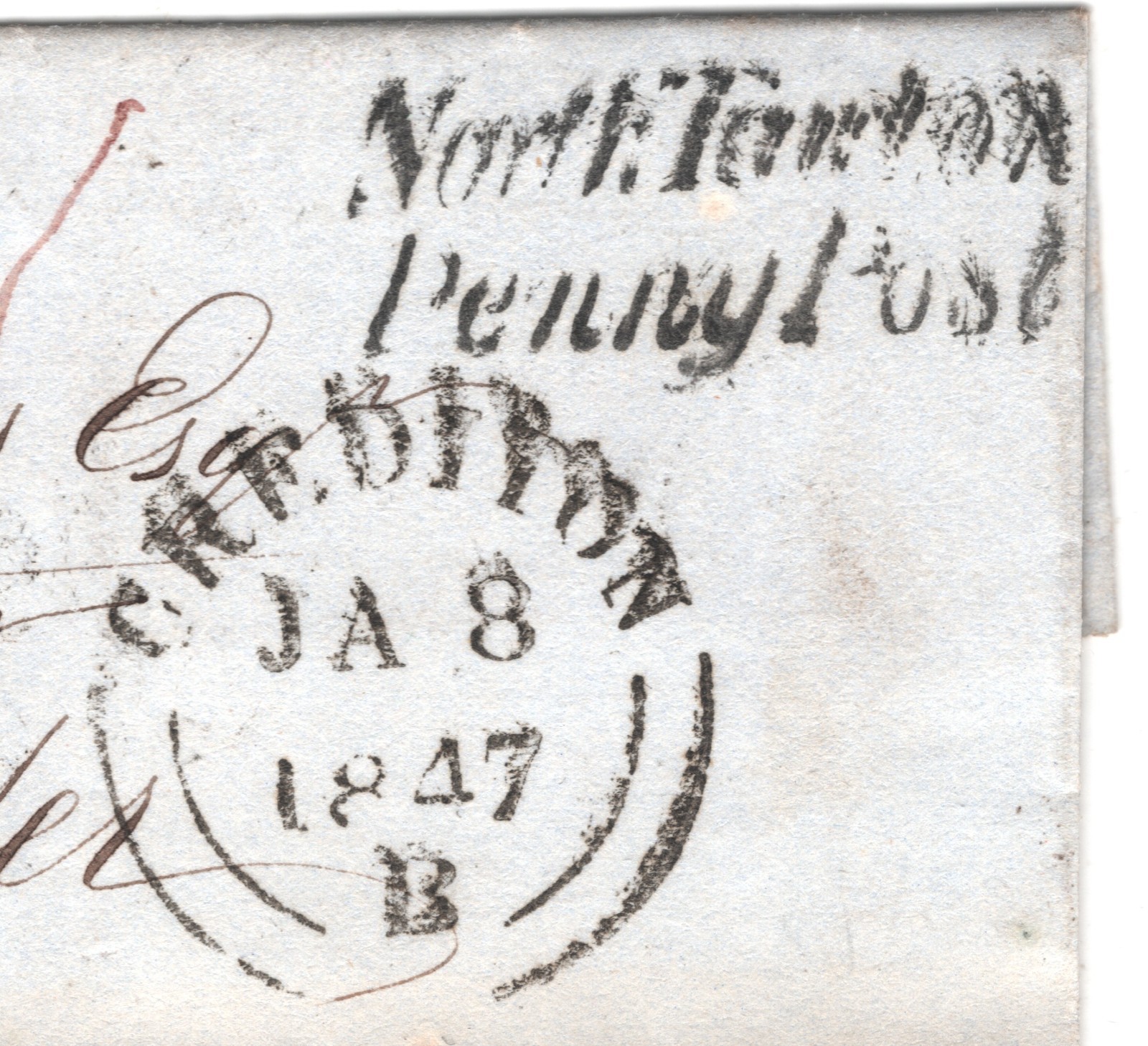 GB Somerset Cover NORTH TAWTON PENNY POST Exeter Crediton 1847{samwells}XK259 - Image 7