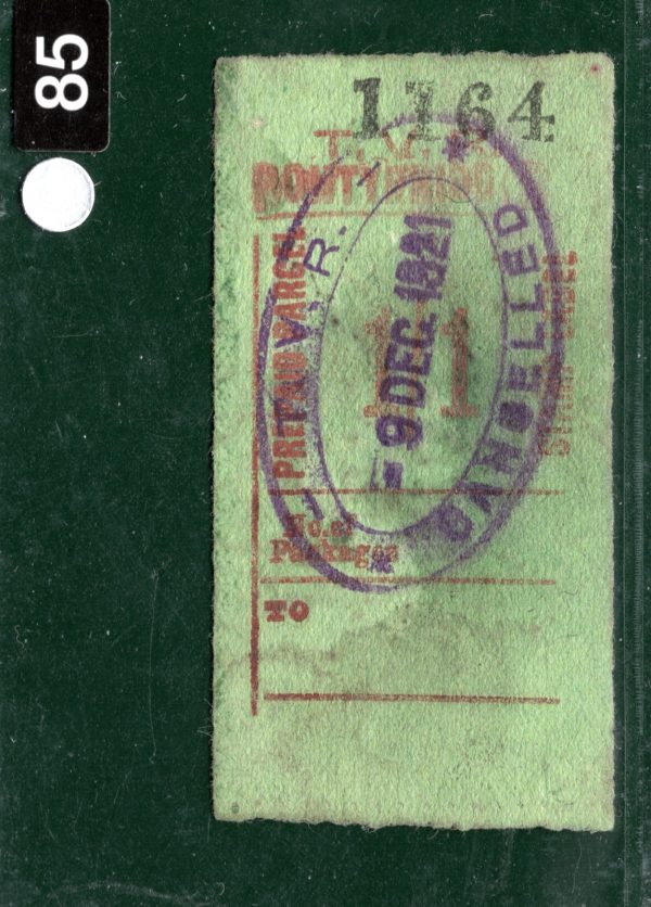 GB TAFF VALE RAILWAY Parcel Stamp TVR Rare *1s/1d* Pontypridd 1921 Used SILVER85 - Image 5