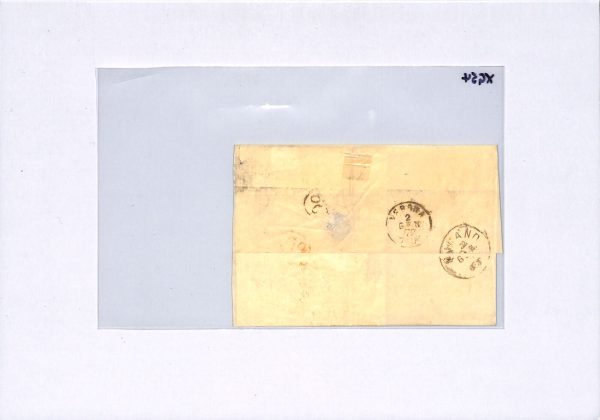 GB TWO PENCE BLUE 2d Plate 13 Cover London Private*FRANCO* Label 1871 Milan XG54 - Image 7