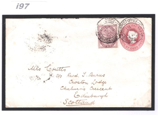 GB USED ABROAD Cover COGH MIXED FRANKING Cape Stationery BOER WAR Edinr 1900 i97 - Image 6