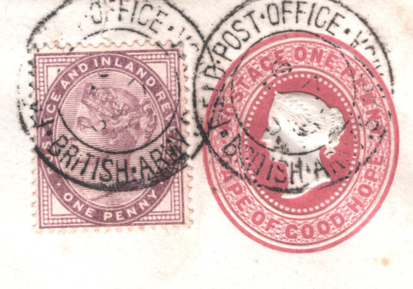 GB USED ABROAD Cover COGH MIXED FRANKING Cape Stationery BOER WAR Edinr 1900 i97