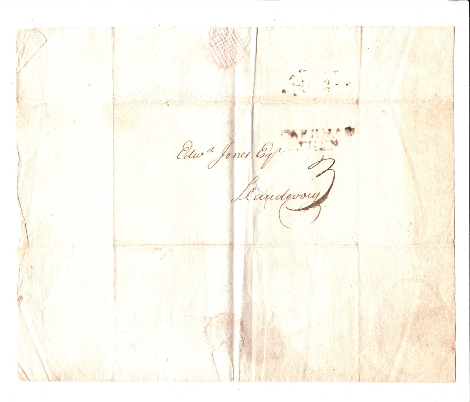 GB WALES Cover 1794 *CARMARTHEN SOCIETY FOR AGRICULTURE* Illustrated Letter WY82 - Image 6