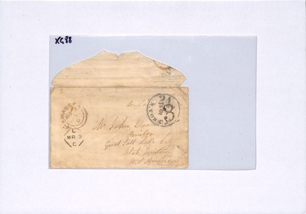 GB WALES TRANSATLANTIC Cover Swansea Glam 1855 USA *Salt Lake City* Utah XG88 - Image 5