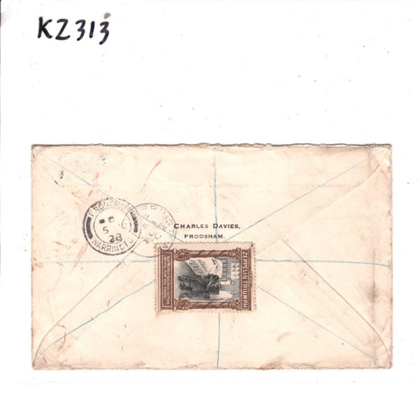 GB WW1 Cover *ZEPPELIN TRIUMPH* Anti-German PROPAGANDA Label 1915 Frodsham KZ313 - Image 5