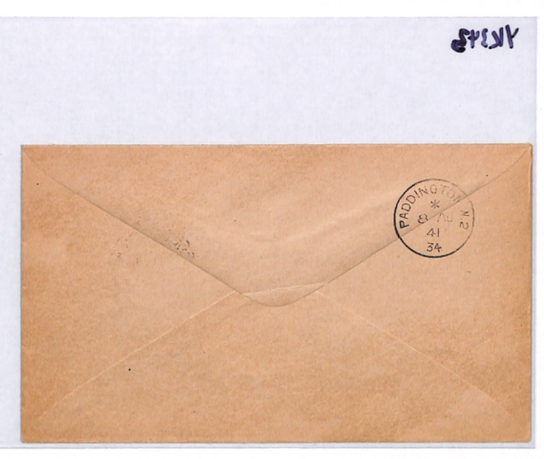 GB WW2 Cover BRITISH EMPIRE *WORLD PEACE* Label 1941 Paddington PATRIOTIC YK343 - Image 7