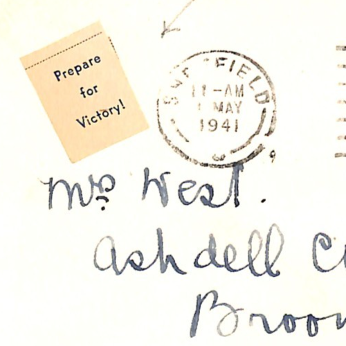 GB WW2 Cover *PREPARE FOR VICTORY* Label Sheffield 1941 Local {samwells}WN50 - Image 3