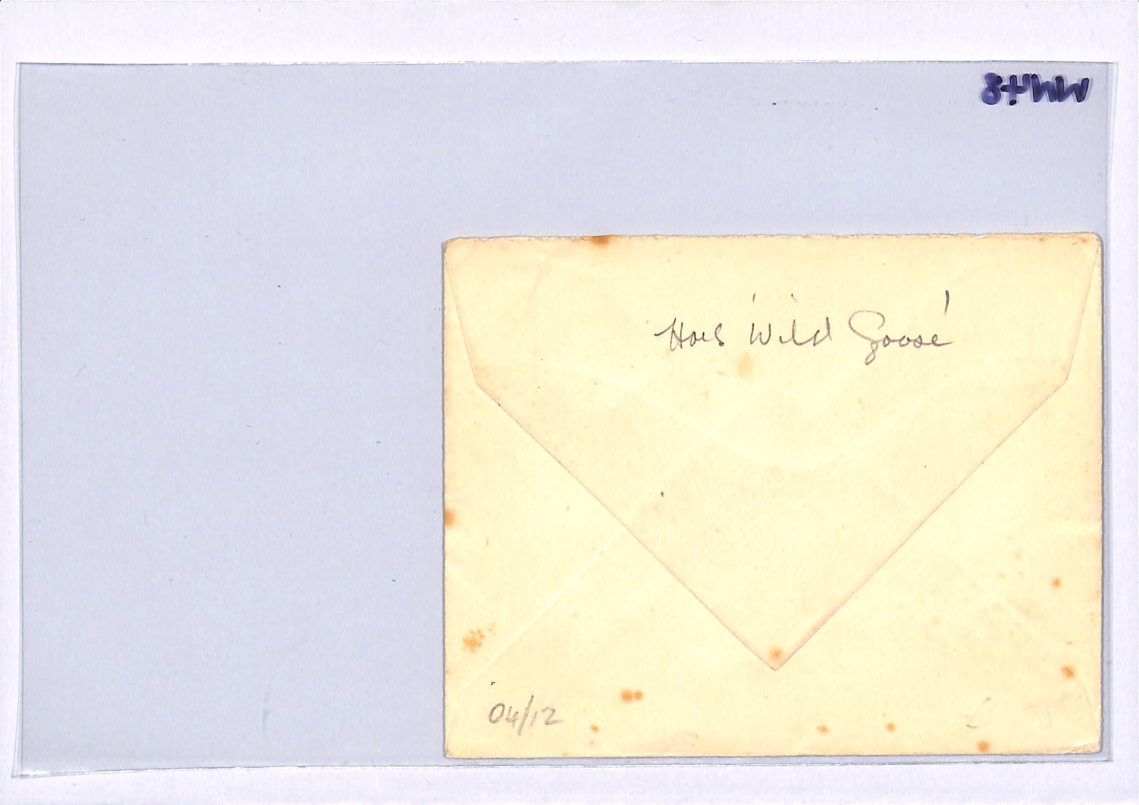 GB WW2 NAVAL Cover *UNION JACK* PATRIOTIC Label Censor HMS WILD GOOSE 1943 WN48 - Image 6