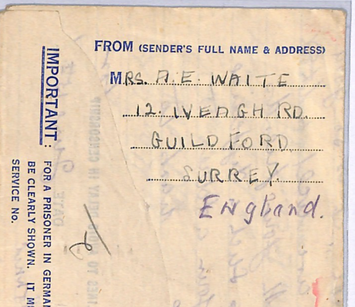 GB WW2 POW MAIL Cover *STALAG LUFT III* Guildford 1942 (GREAT ESCAPE CAMP) XO3 - Image 5