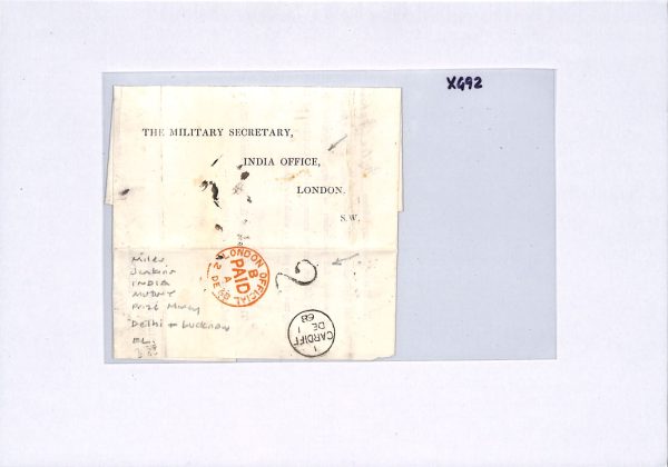 GB Wales Cover Cardiff INDIA MUTINY EL Prize Money 1868 London{samwells}XG92 - Image 9
