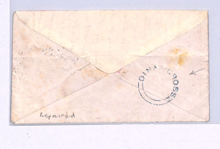 GB Wales Cover *DINAS CROSS* UDC Pembrokes Haverfordwest 1857 1d Red XK275 - Image 3