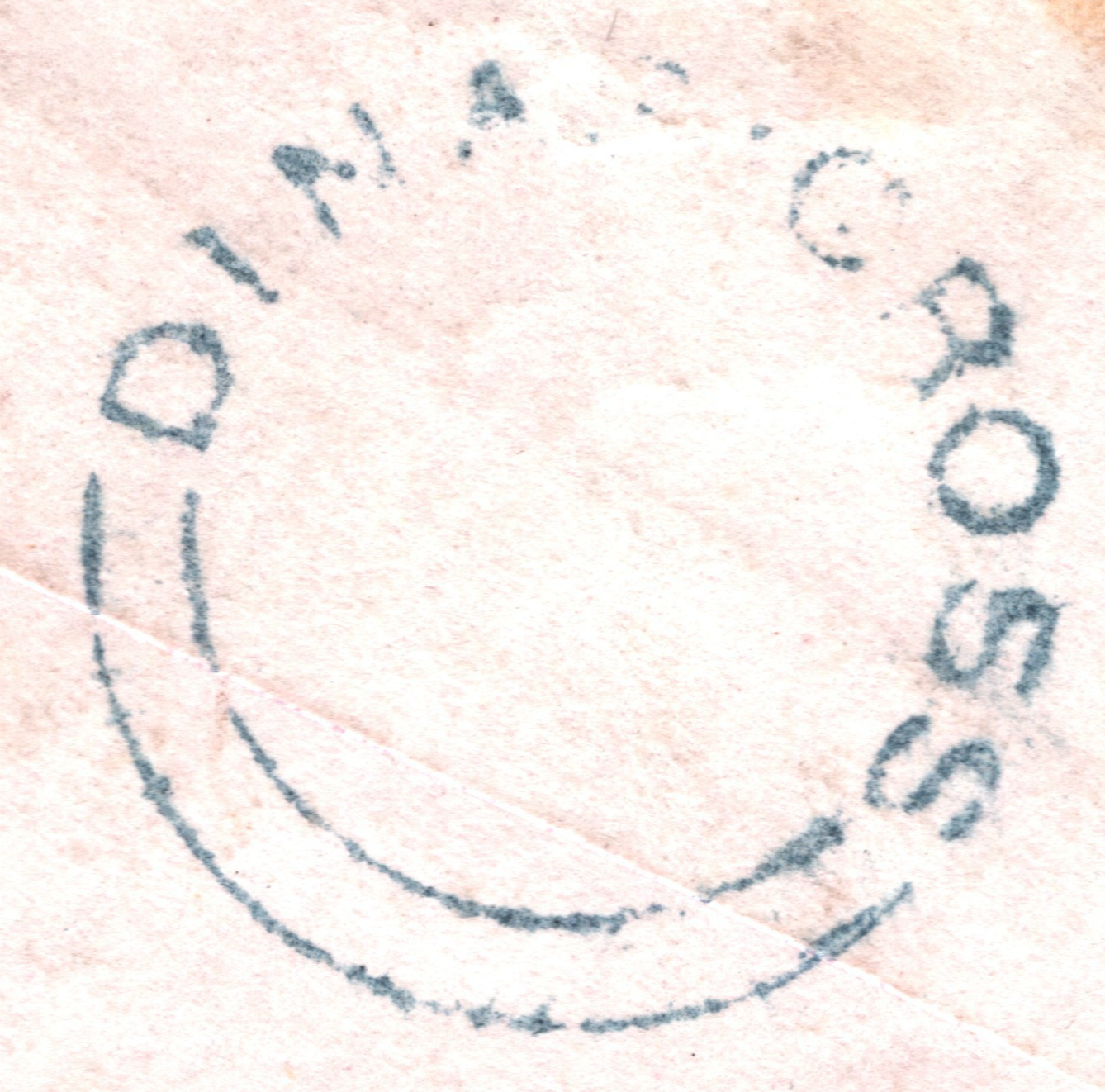 GB Wales Cover *DINAS CROSS* UDC Pembrokes Haverfordwest 1857 1d Red XK275