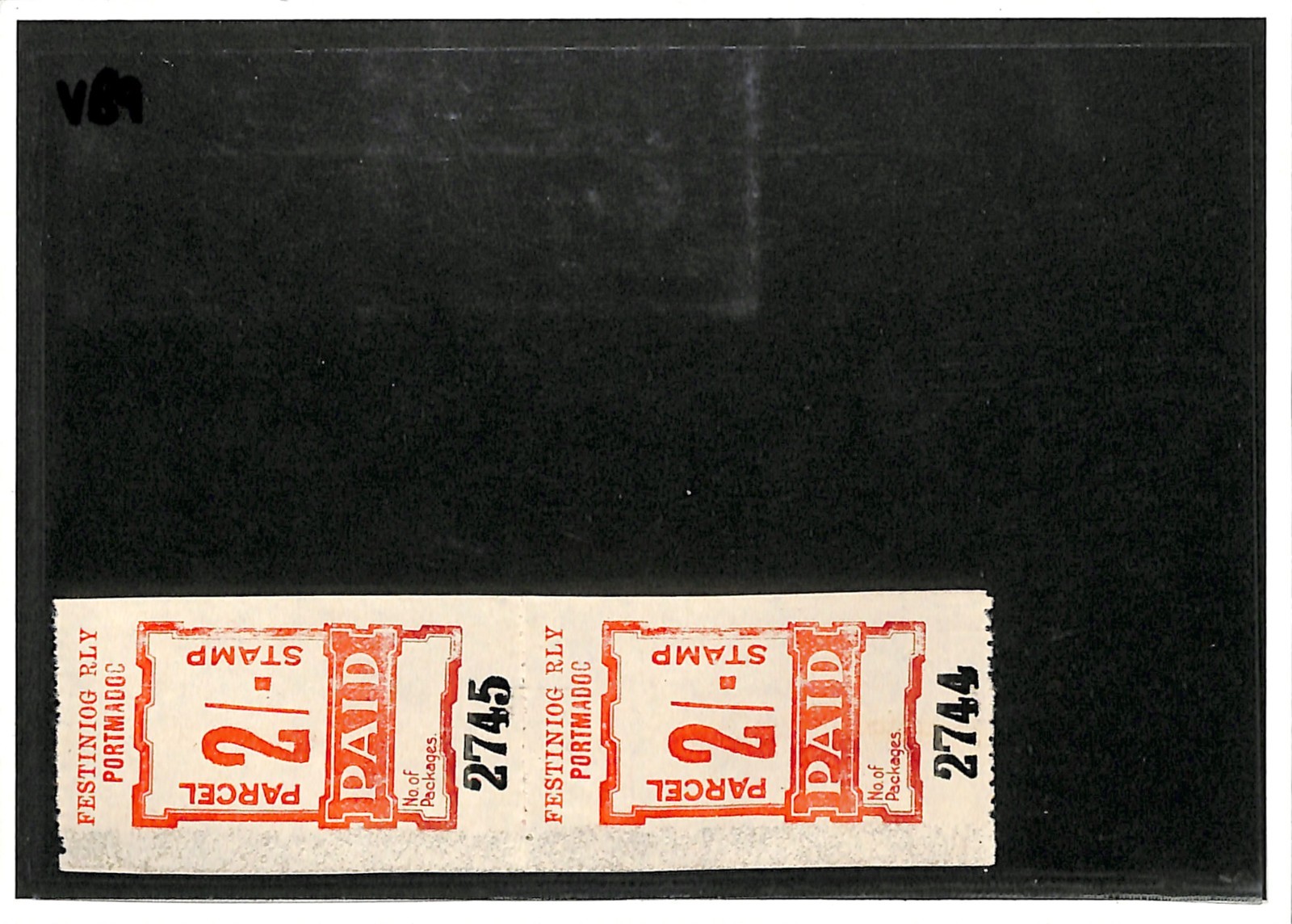 GB Wales FESTINIOG RAILWAY Parcel Stamp 2s *PORTMADOC* STATION Mint PAIR VB9 - Image 4