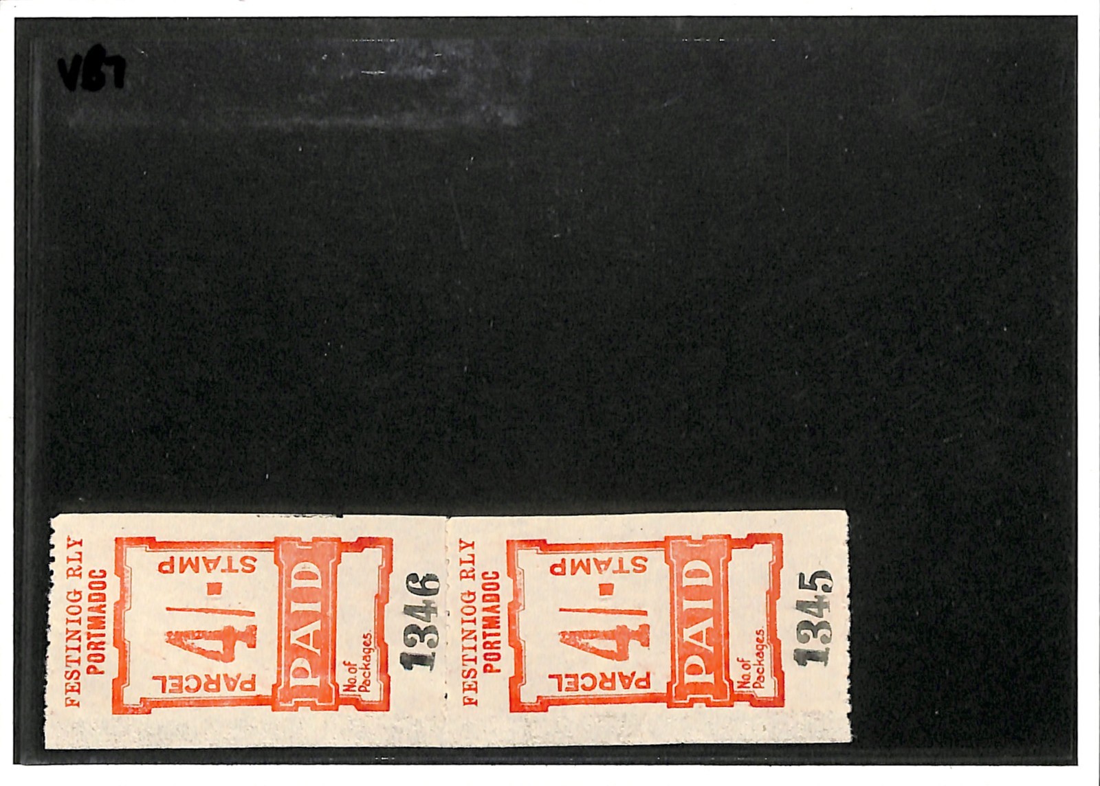 GB Wales FESTINIOG RAILWAY Parcel Stamp 4s *PORTMADOC* STATION Mint PAIR MNH VB7 - Image 4