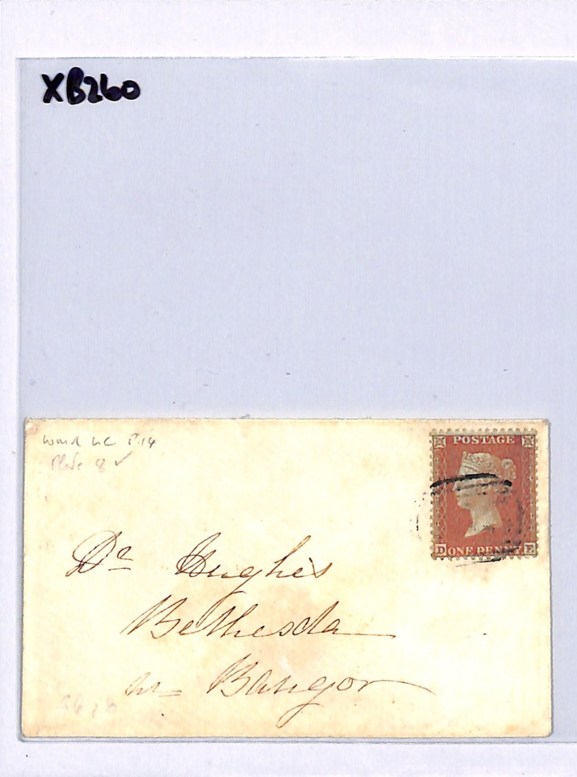 GB Wales PENNY RED SG.29 Cover 1855 Scarce *BETHESDA* MOO CDS Caernarvons XB260 - Image 12
