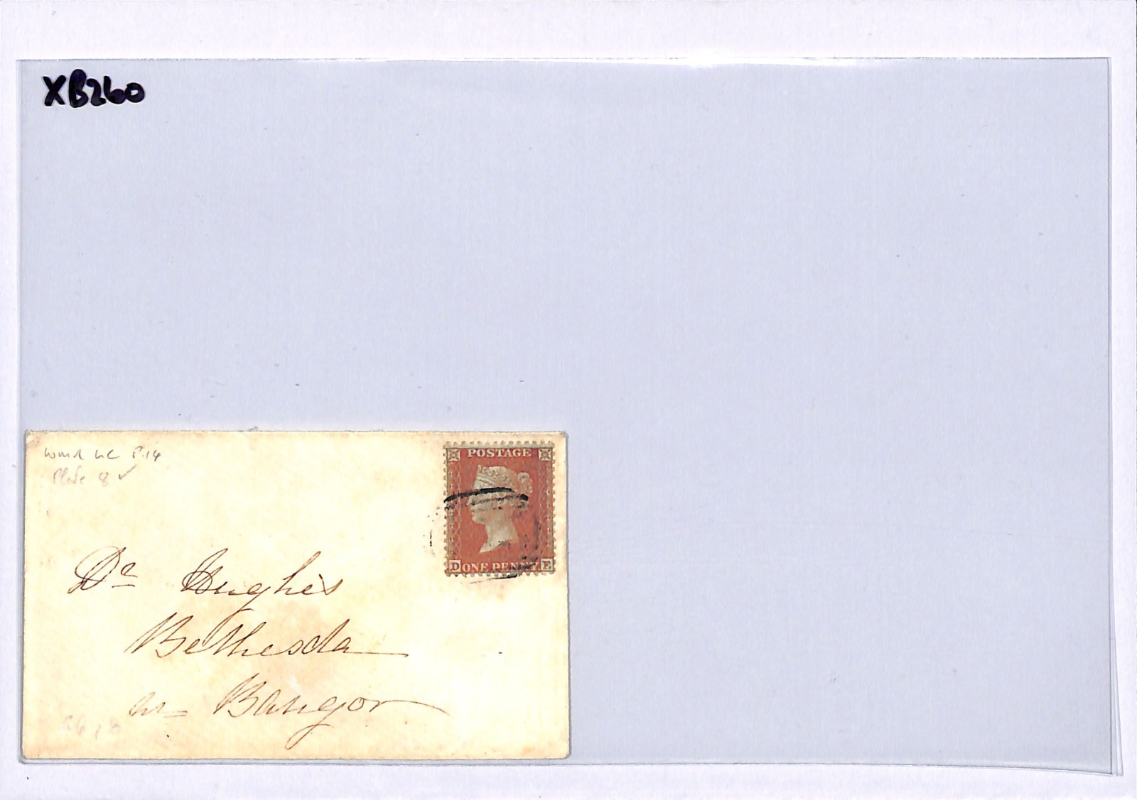 GB Wales PENNY RED SG.29 Cover 1855 Scarce *BETHESDA* MOO CDS Caernarvons XB260 - Image 15