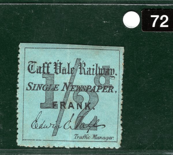 GB Wales TAFF VALE RAILWAY Newspaper Frank Stamp ½d BLUE *Page* Mint SILVER72 - Image 4