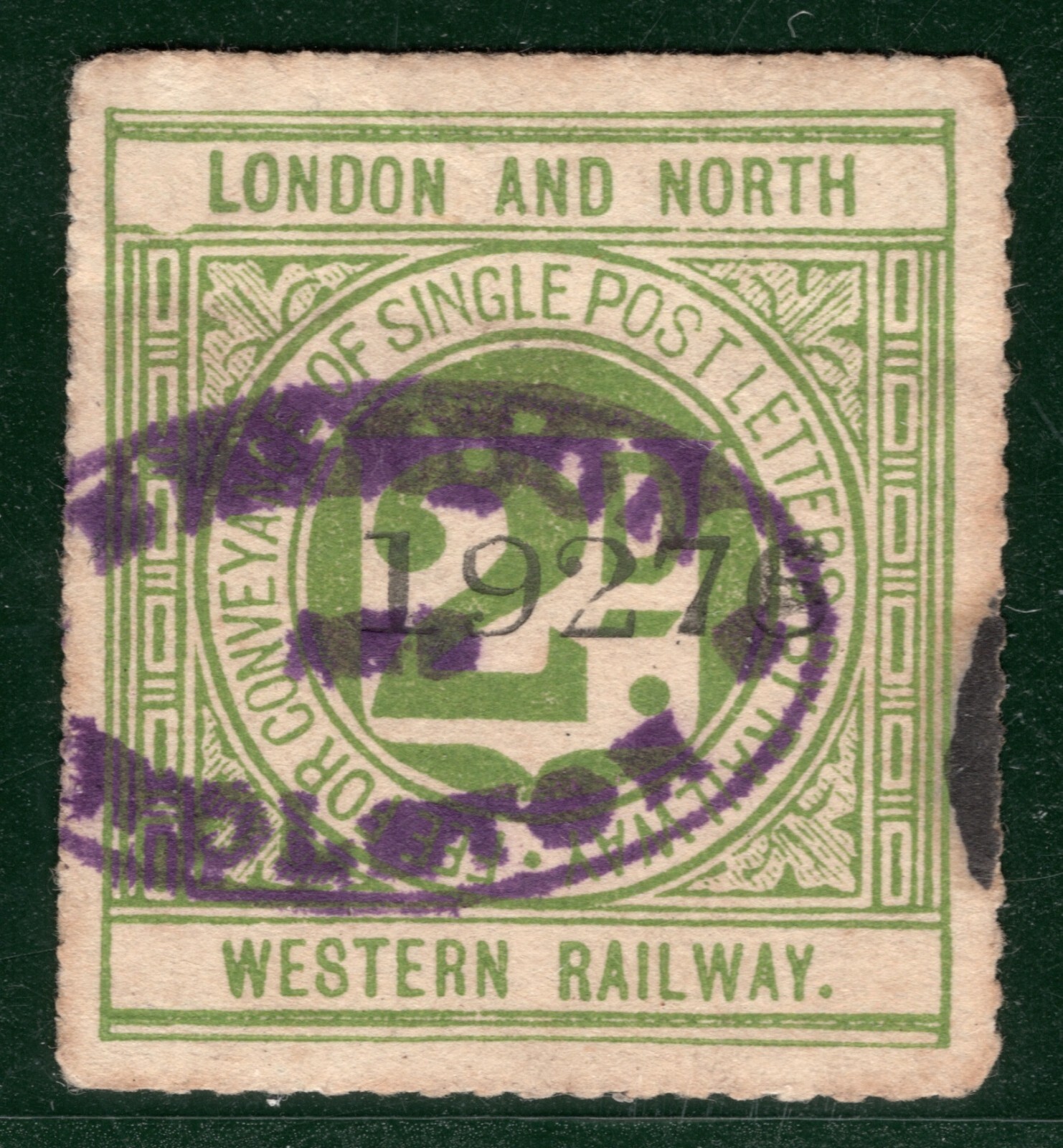 GB Warwicks L&NWR RAILWAY Letter Stamp 2d Rare *BRANDON & WOLSTON* STATION BRW76 - Image 5