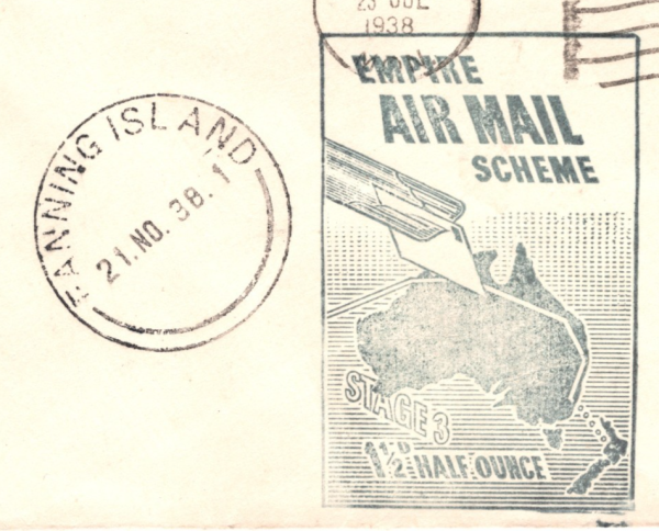 GB/*FANNING ISLAND* Cover GILBERT ELLICE 1938 KGVI Empire Air Mail Scheme XF220
