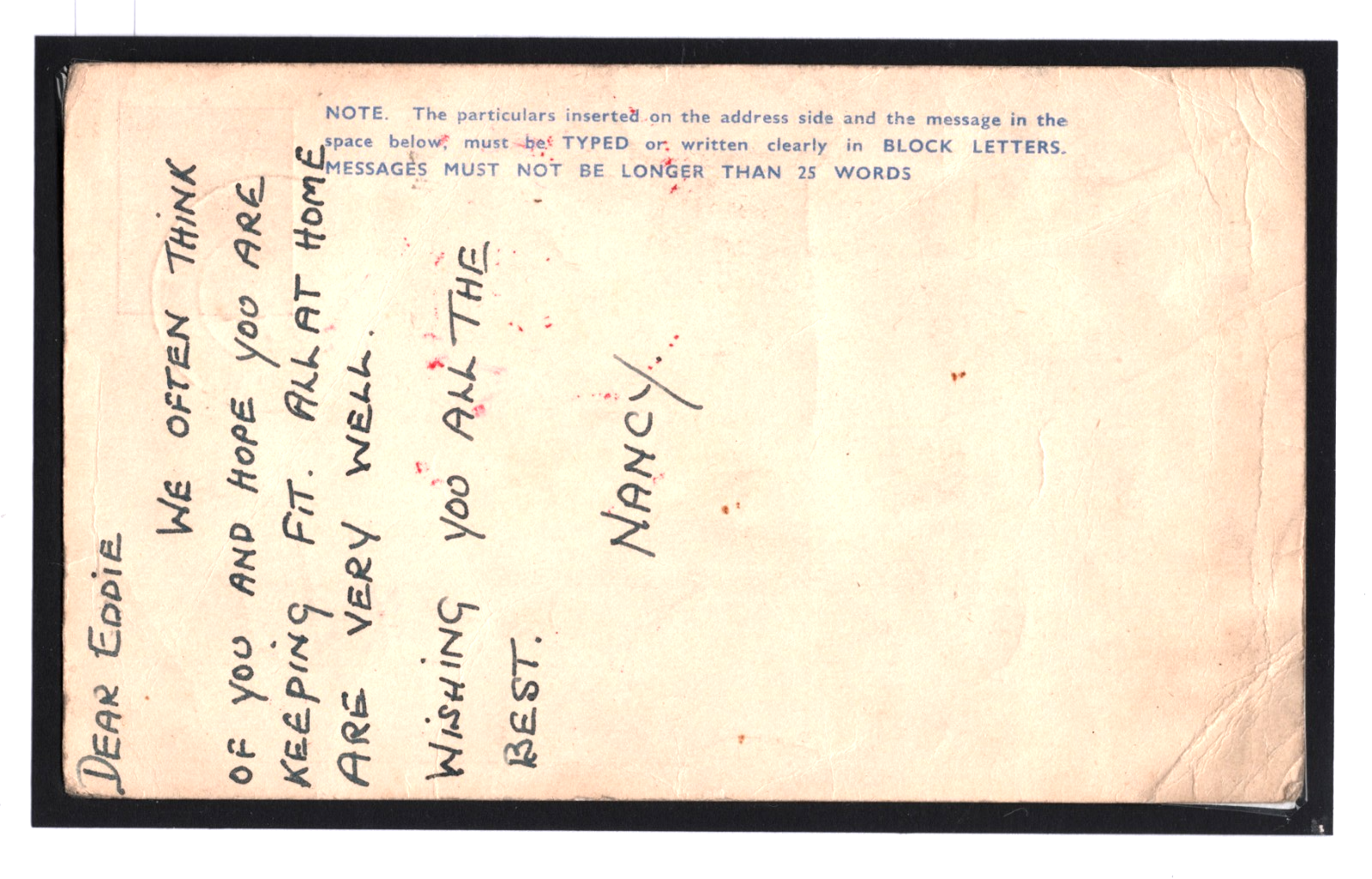 GB/JAPAN WW2 POW Stationery 3d Card Hunstanton 1944 TOKYO CENSOR No2 Camp i80 - Image 3