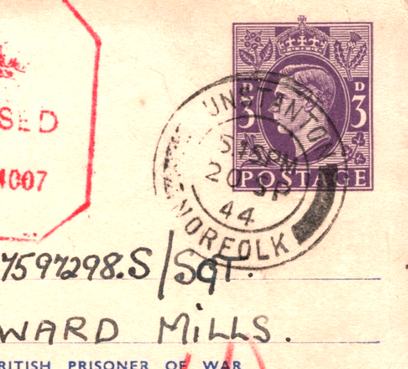 GB/JAPAN WW2 POW Stationery 3d Card Hunstanton 1944 TOKYO CENSOR No2 Camp i80 - Image 5