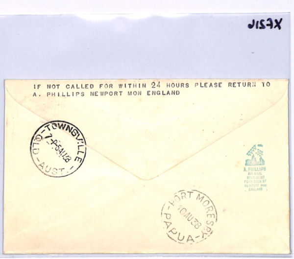 GB/PAPUA Cover EMPIRE AIR SCHEME 1938 *POINTING HAND/Port Moresby* Retour XF216 - Image 9