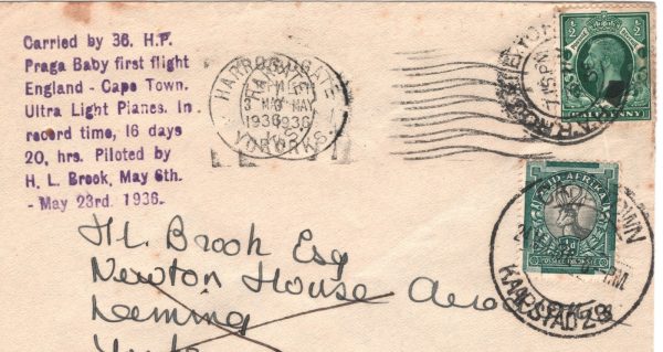 GB/SOUTH AFRICA Cover *AIR RACE* 1938 KEVIII Mixed Franking PRAGA BABY XT148 - Image 8