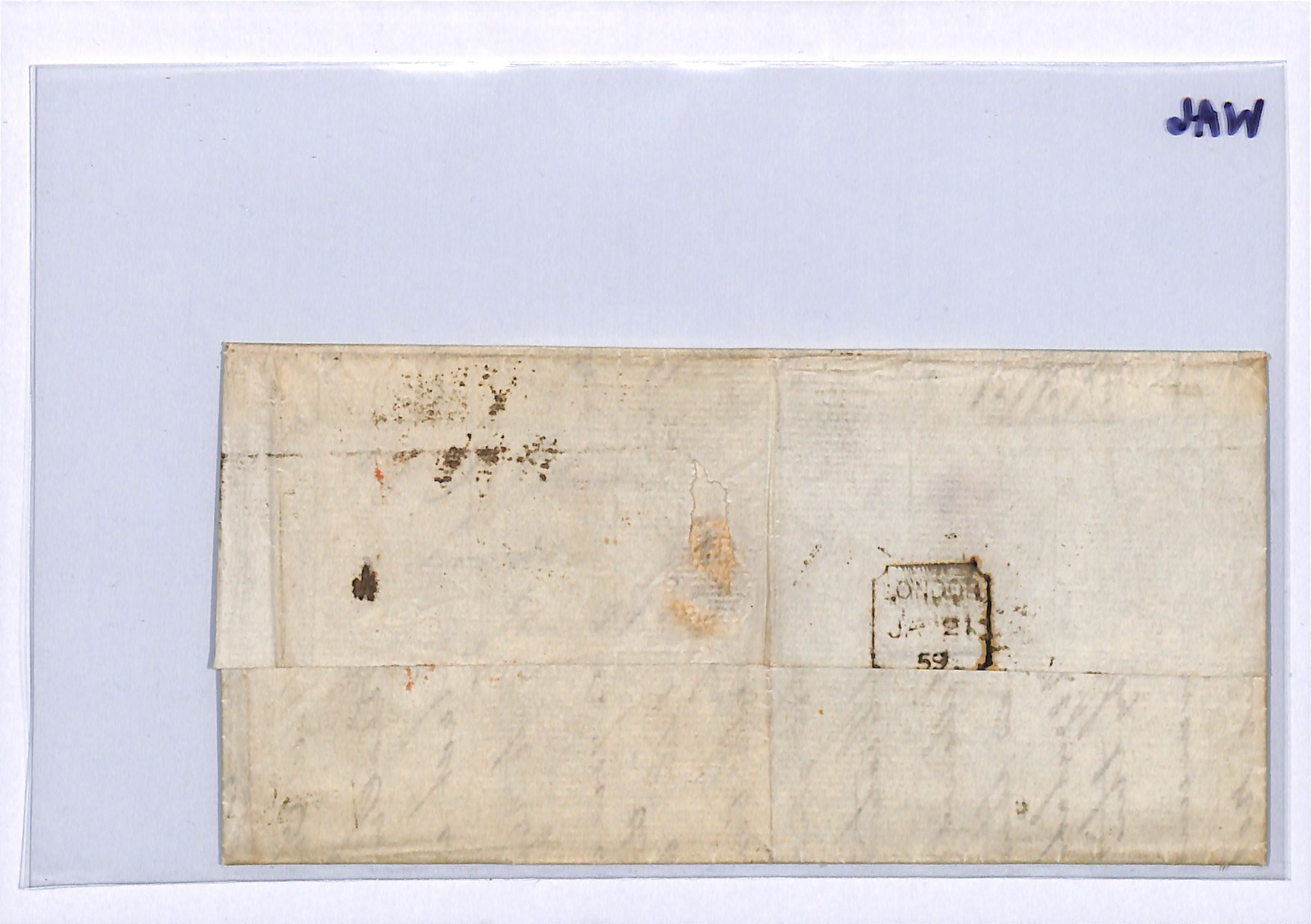 GB/USA TRANSATLANTIC Cover Underpaid? London EL New York 1859 6d Pair WA6 - Image 7