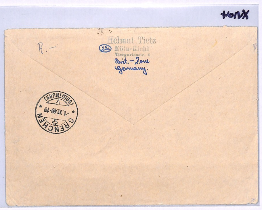 GERMANY 1949 Cover RHEINLAND-PFALZ * STAMP CENTENARY* Set Mixed Franking XV104 - Image 10