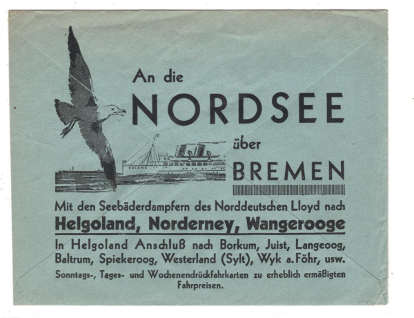 GERMANY Advert POLAR Cover NORDDEUTSCHER LLOYD Bremen Meter 1932 SHIP BIRD KZ355 - Image 3