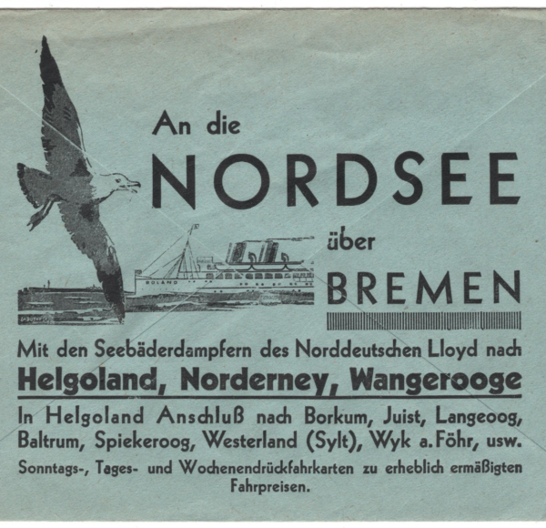 GERMANY Advert POLAR Cover NORDDEUTSCHER LLOYD Bremen Meter 1932 SHIP BIRD KZ355