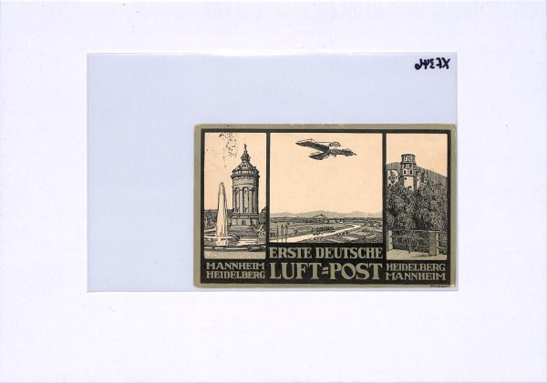 GERMANY Air Mail 1912 MONOPLANE Card FIRST FLIGHT Mannheim *INDIANA* USA! XF346 - Image 7