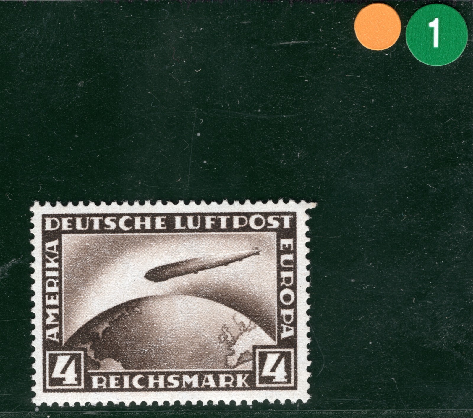 GERMANY Air Mail Stamp 4m *ZEPPELIN* Mint UMM MNH #C37 Cat $115 {samwells}YOG1 - Image 4