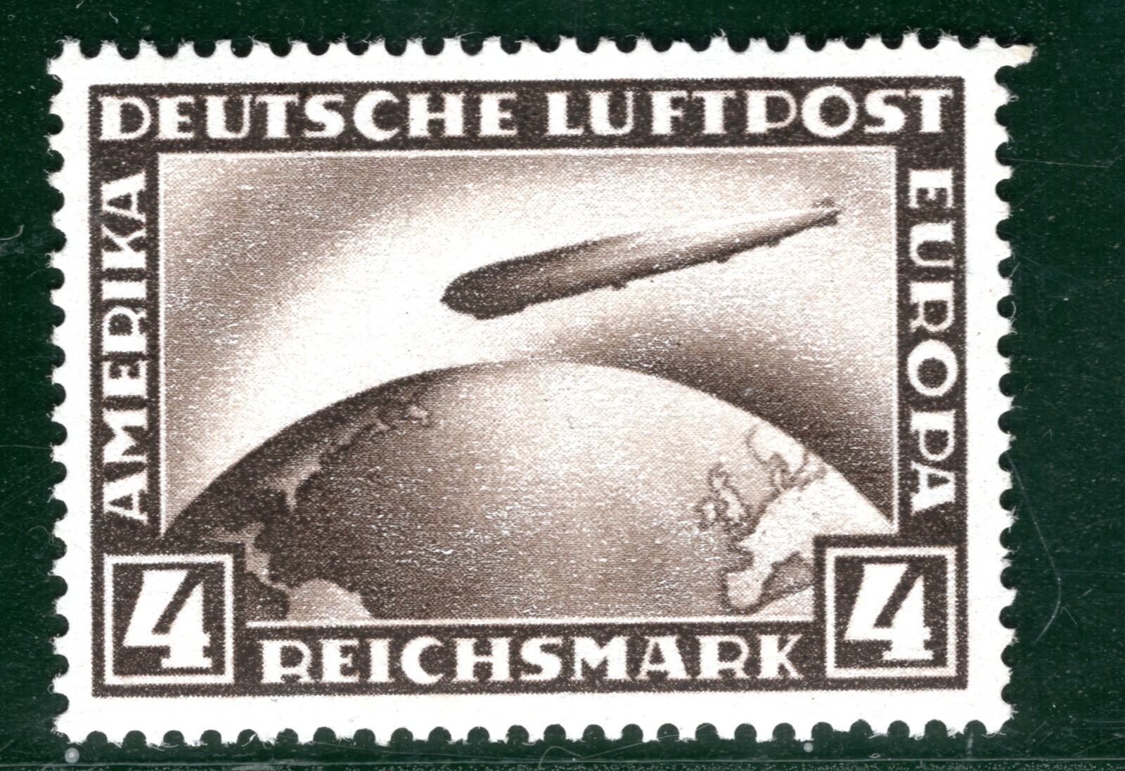 GERMANY Air Mail Stamp 4m *ZEPPELIN* Mint UMM MNH #C37 Cat $115 {samwells}YOG1 - Image 5