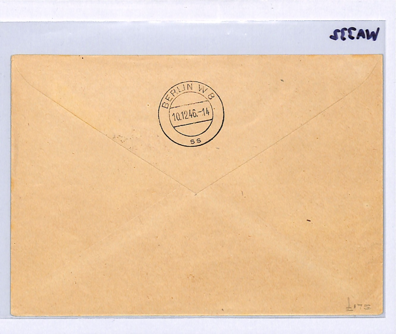 GERMANY Allied Occ Cover 1946 MINI-SHEET (5m) *IMPERF* Berlin Expo CDS Reg WA332 - Image 6