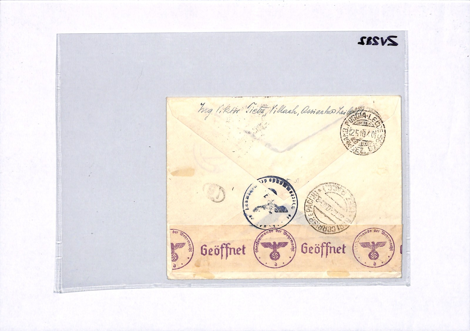 GERMANY Austria WW2 Cover 42+108pf *CHARIOT RACE* 1940 Reg Villach HORSES ZV282 - Image 13