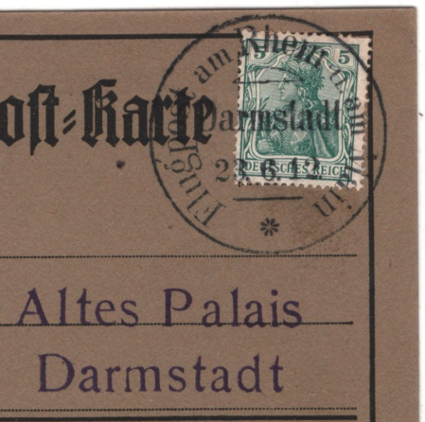 GERMANY Card ZEPPELIN Flight 1912 Air Mail 30pf SEMI-OFFICIAL{3} Darmstadt KZ265 - Image 5