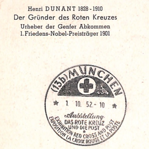 GERMANY Charity 30+10pf *Henri Dunant* (1951) MAXI-CARD 1952 Red Cross CDS WF381 - Image 6
